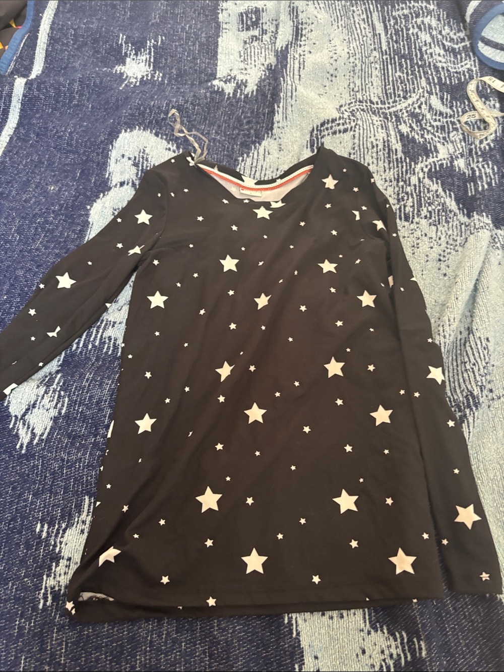 Essentials Black Star Print Kids Shirt